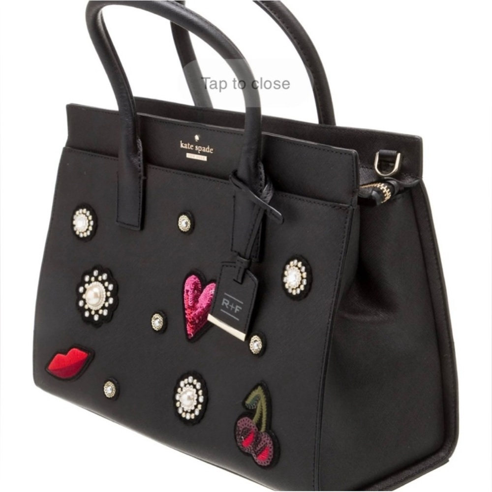 Kate Spade x Rodan + Fields Cameron Appliqué Saffiano Leather Satchel - Picture 3 of 7